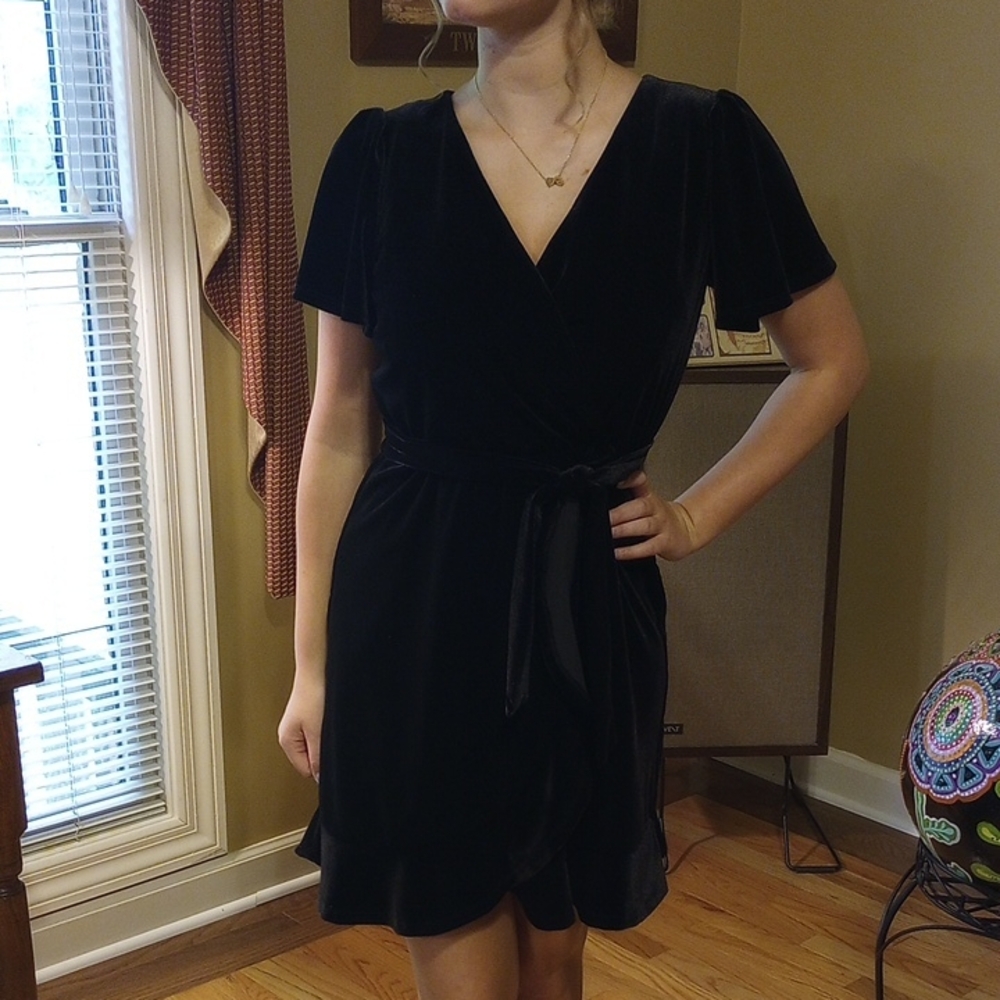 GB Girls Black Velvet Dress